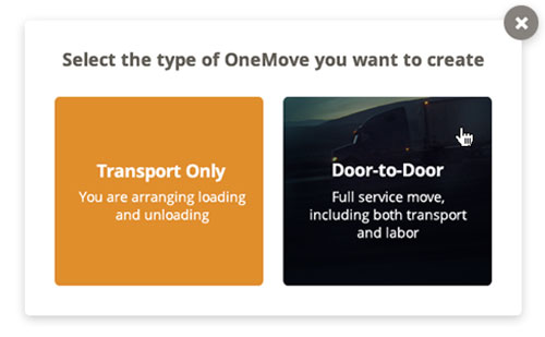 Transport-only move vs door-to-door move